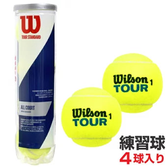 Wilson（ウィルソン）硬式テニスボール 練習球 4個入 TOUR STANDARD（ツアースタンダード）